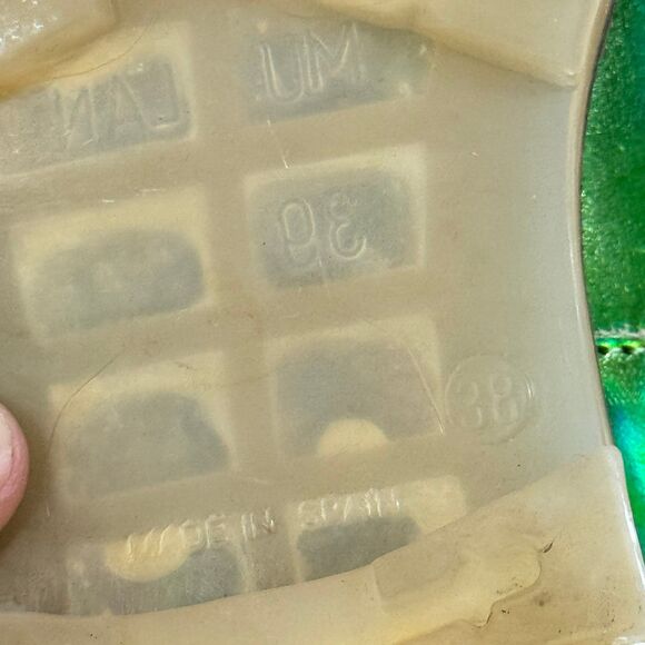 TBA To Be Announced Grunge punk iridiscent neon Oxford leather Shoe 38 Eilsh - Picture 8 of 9